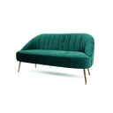 Sillon 2 cuerpos tapizado velvet verde esmeralda