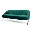 Sillon 3 cuerpos tapizado velvet verde esmeralda