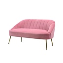 Sillon 2 cuerpos tapizado velvet Rosa Palido