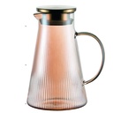 Jarra vidrio de borosilicato cónica 1800ML labrada Ambar