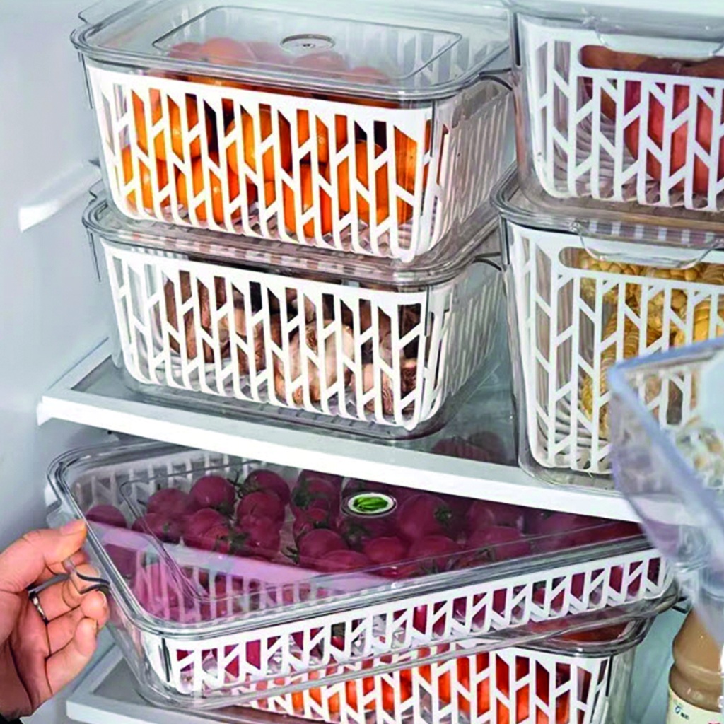 Organizador de Refrigerador con rejilla 23.5*15.5*10cm