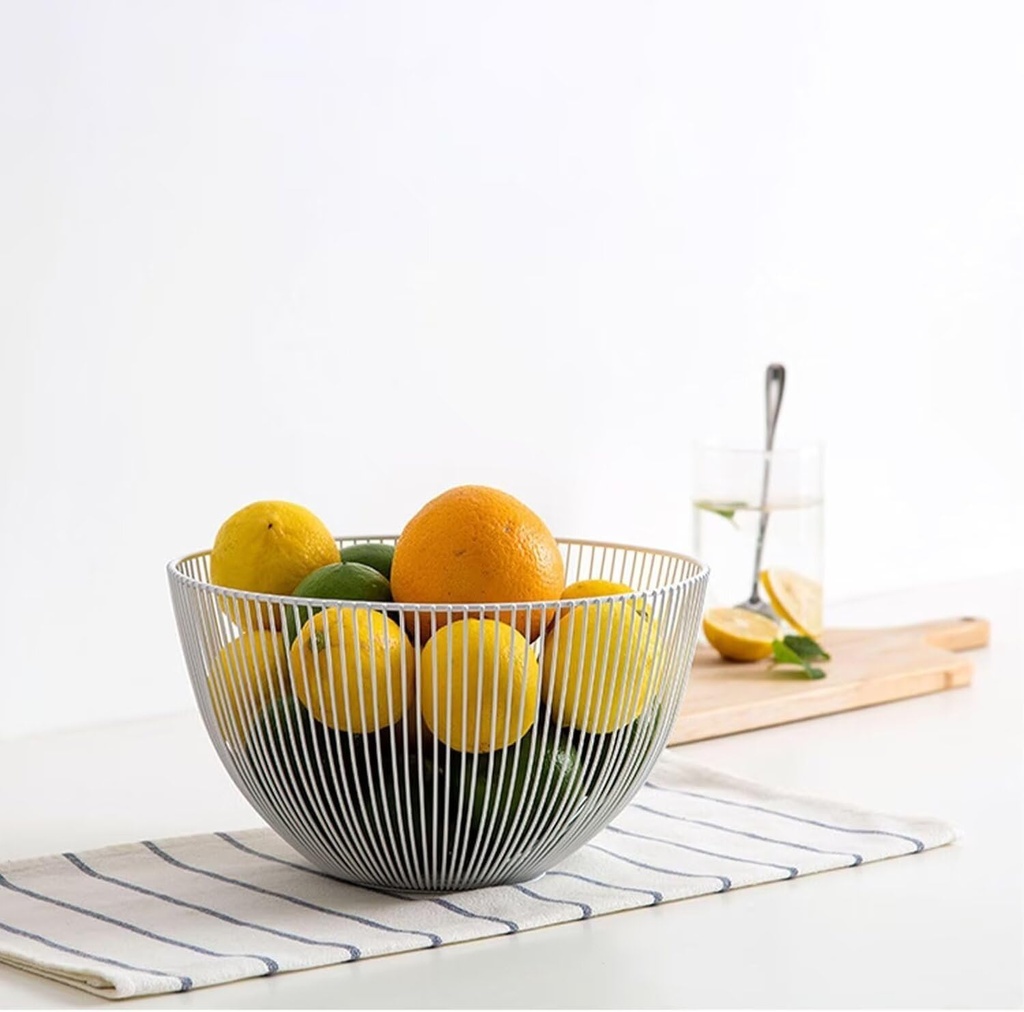 Frutera metalica profunda Blanco