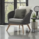 Sofá 1 cuerpo Ludo de exterior interior Gris