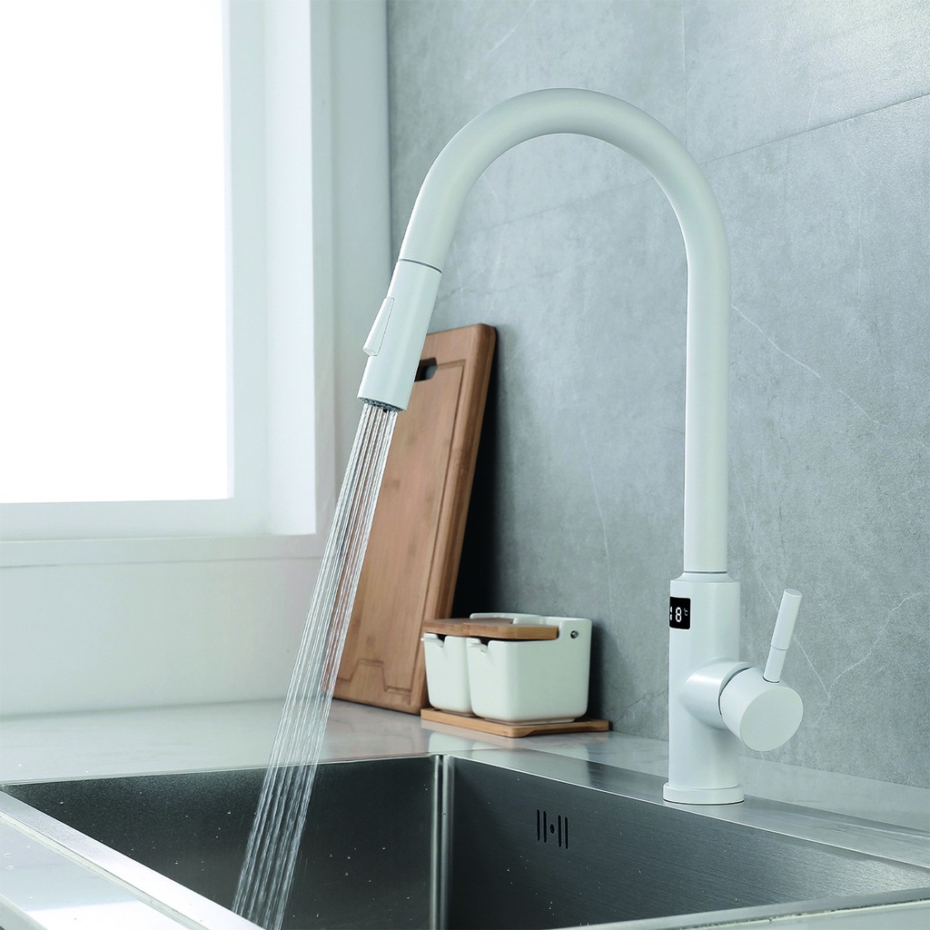 Canilla monocomando cocina smart touch Blanco