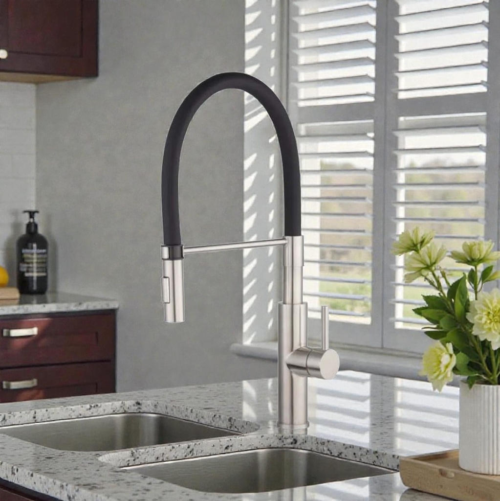 Monocomando doble cocina Bari Silver