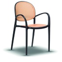 Silla Amiens interior exterior Negro