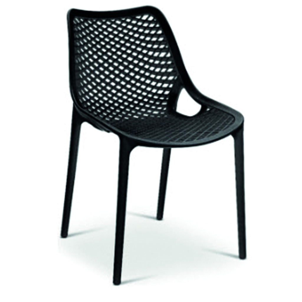 Silla Nantes interior exterior Negro