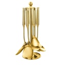 Utensilios acero 7 piezas Gold