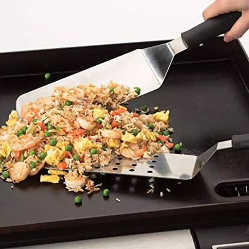 [DT2039] Espatula parrilla plancha acero inoxidable set x 2