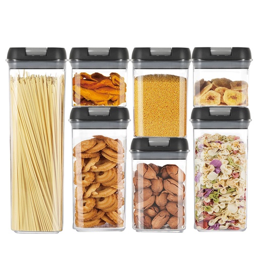 [DT2059G] Contenedor de alimentos herméticos vacío set x7 Gris