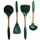 Utensilios de cocina silicona 4 piezas Verde