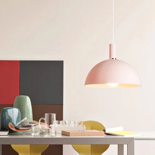 [DT5074RS] Luminaria lampara colgante 35cm Rosa