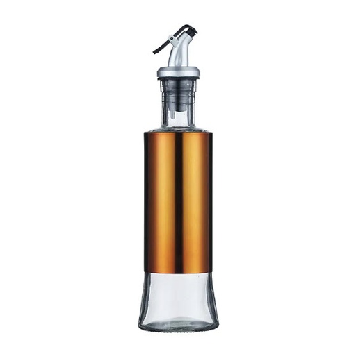 [DT2021D] Botella aceitera vidrio 350ml Dorado