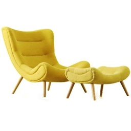 [DT9008A] Sillon nordico con apoya pies Amarillo