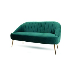 [DT9017] Sillon 2 cuerpos tapizado velvet verde esmeralda