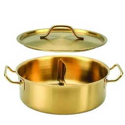 [DT2304D] Olla acero doble fondo 30cm Gold