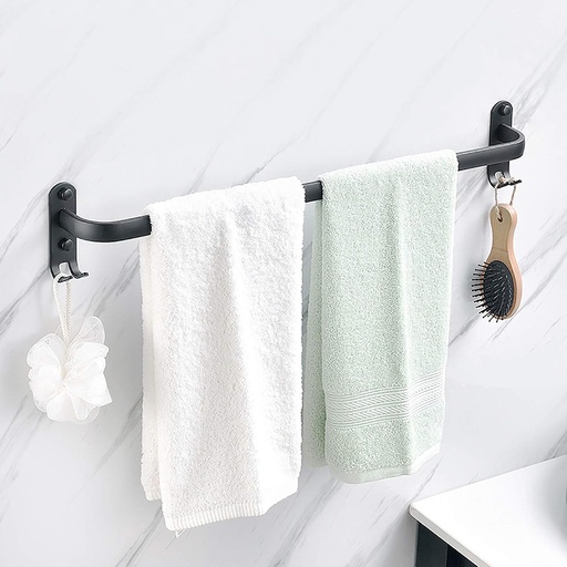 [DT1051N] Toallero barra 50cm Negro