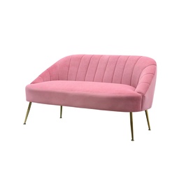 [DT9017R] Sillon 2 cuerpos tapizado velvet Rosa Palido