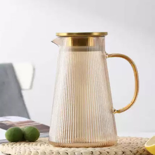 [DT2317] Jarra cónica 1800ML labrada Ambar