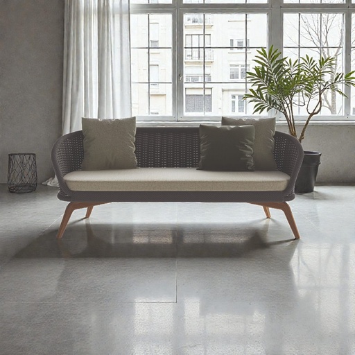 [DT9019G] Sofá 2 cuerpos Ludo de exterior Gris