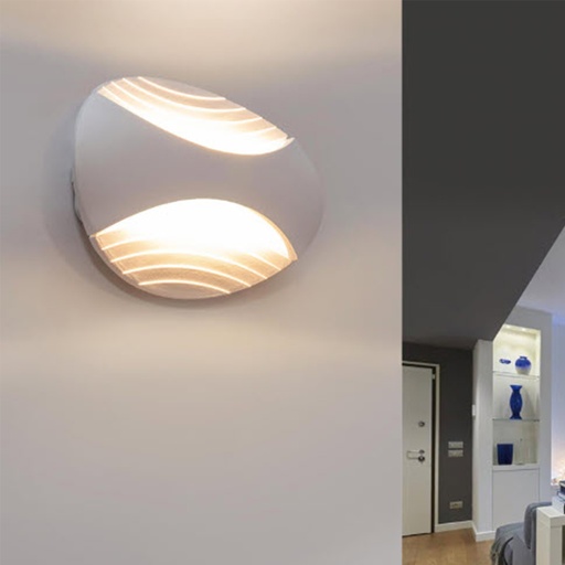 [DT7013B] Luminaria aplique de pared interior exterior bidireccional Blanco