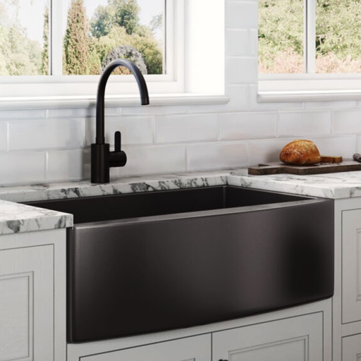 [DT2334N] Bacha de cocina estilo campo Negro